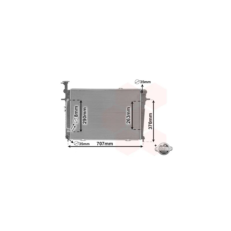 Radiateur, refroidissement du moteur VAN WEZEL 82002130