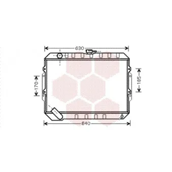 Radiateur, refroidissement du moteur VAN WEZEL 82002133