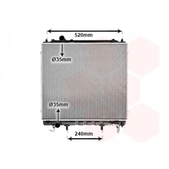 Radiateur, refroidissement du moteur VAN WEZEL 82002146