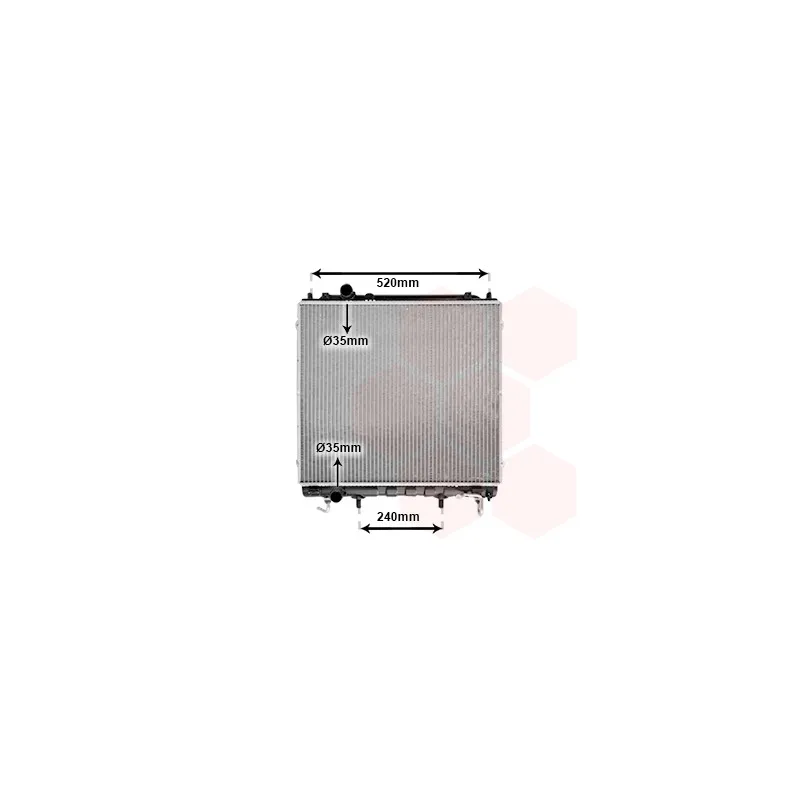 Radiateur, refroidissement du moteur VAN WEZEL 82002146