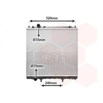 Radiateur, refroidissement du moteur VAN WEZEL 82002162