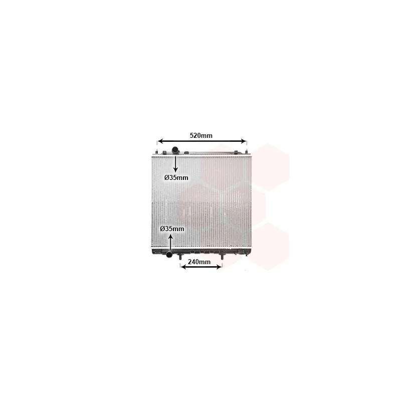 Radiateur, refroidissement du moteur VAN WEZEL 82002162