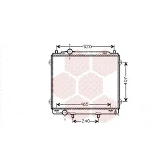 Radiateur, refroidissement du moteur VAN WEZEL 82002163