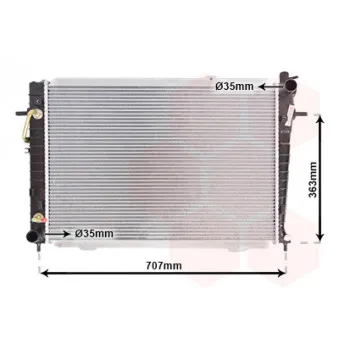 Radiateur, refroidissement du moteur VAN WEZEL 82002167