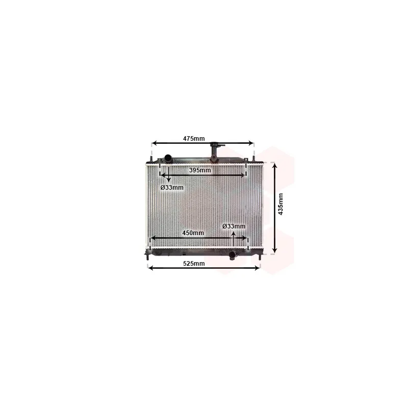 Radiateur, refroidissement du moteur VAN WEZEL 82002170