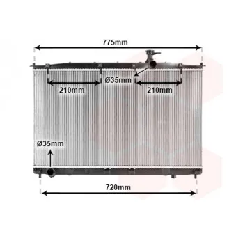 Radiateur, refroidissement du moteur VAN WEZEL 82002173