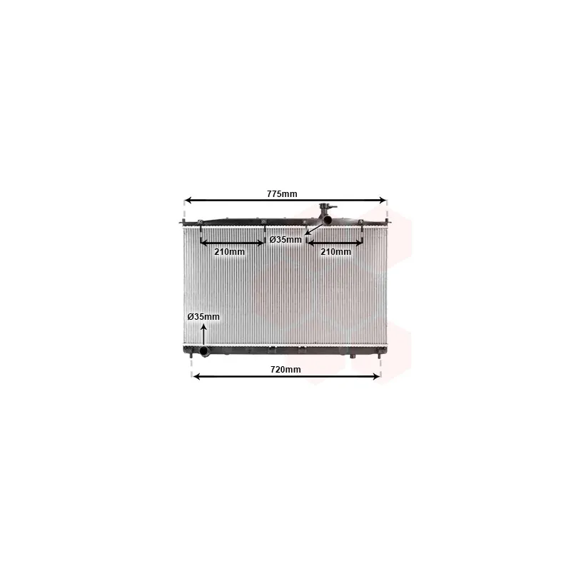 Radiateur, refroidissement du moteur VAN WEZEL 82002173