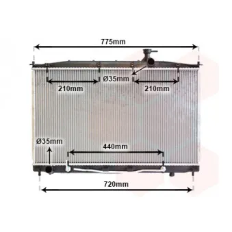 Radiateur, refroidissement du moteur VAN WEZEL 82002174