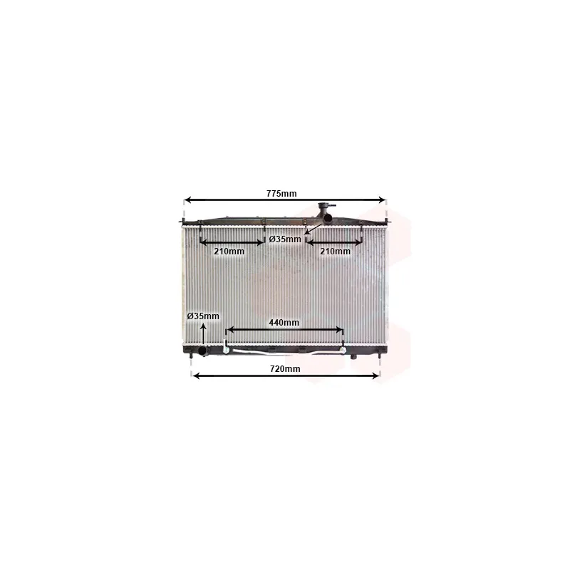 Radiateur, refroidissement du moteur VAN WEZEL 82002174