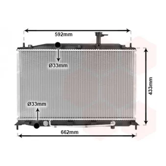 Radiateur, refroidissement du moteur VAN WEZEL 82002177