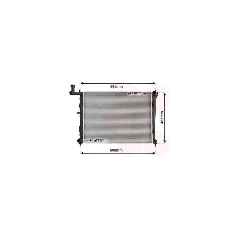 Radiateur, refroidissement du moteur VAN WEZEL 82002179