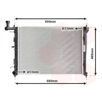 Radiateur, refroidissement du moteur VAN WEZEL 82002180