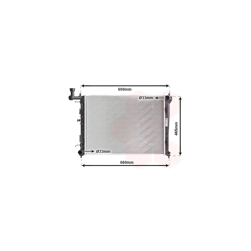 Radiateur, refroidissement du moteur VAN WEZEL 82002180