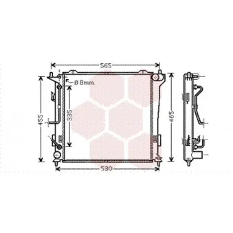 Radiateur, refroidissement du moteur VAN WEZEL 82002182