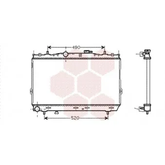 Radiateur, refroidissement du moteur VAN WEZEL 82002185