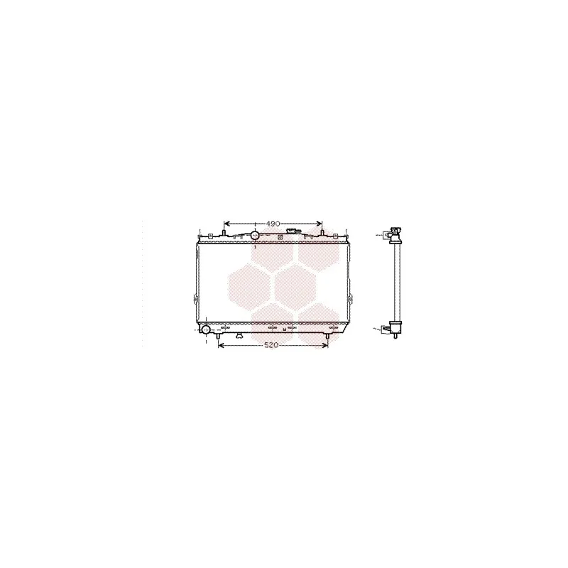 Radiateur, refroidissement du moteur VAN WEZEL 82002185