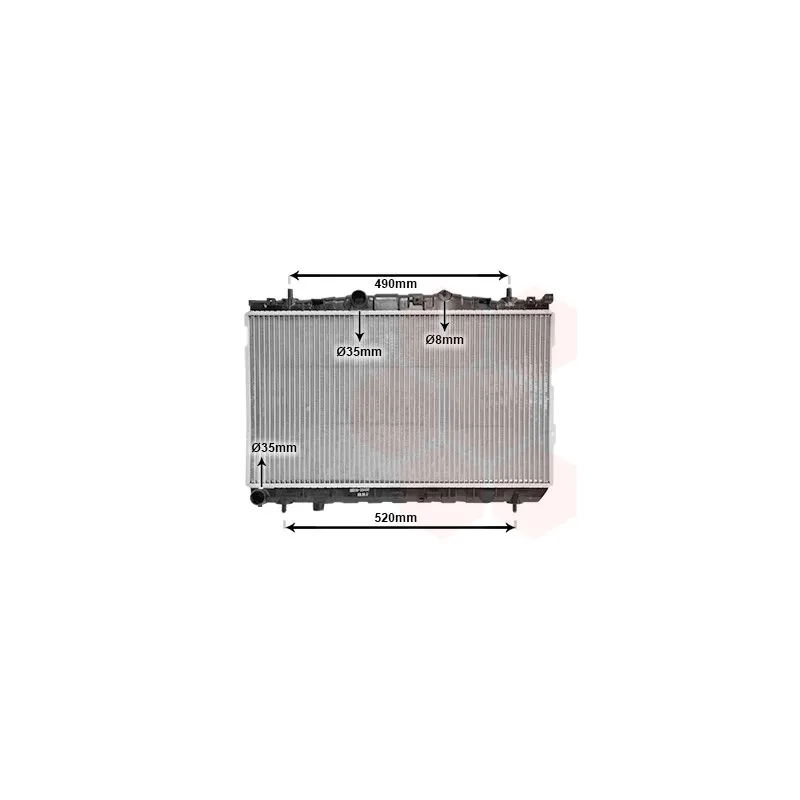 Radiateur, refroidissement du moteur VAN WEZEL 82002187