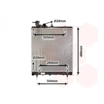 Radiateur, refroidissement du moteur VAN WEZEL 82002192