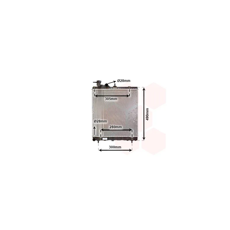 Radiateur, refroidissement du moteur VAN WEZEL 82002192