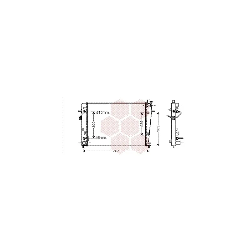 Radiateur, refroidissement du moteur VAN WEZEL 82002203