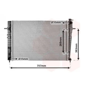 Radiateur, refroidissement du moteur VAN WEZEL 82002204