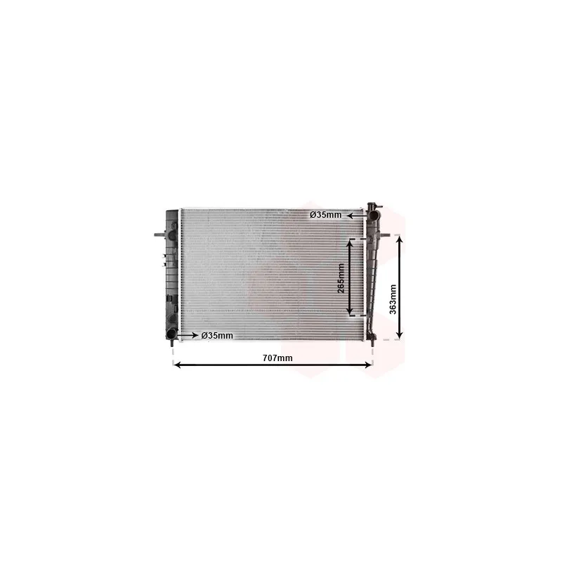 Radiateur, refroidissement du moteur VAN WEZEL 82002204