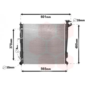 Radiateur, refroidissement du moteur VAN WEZEL 82002214