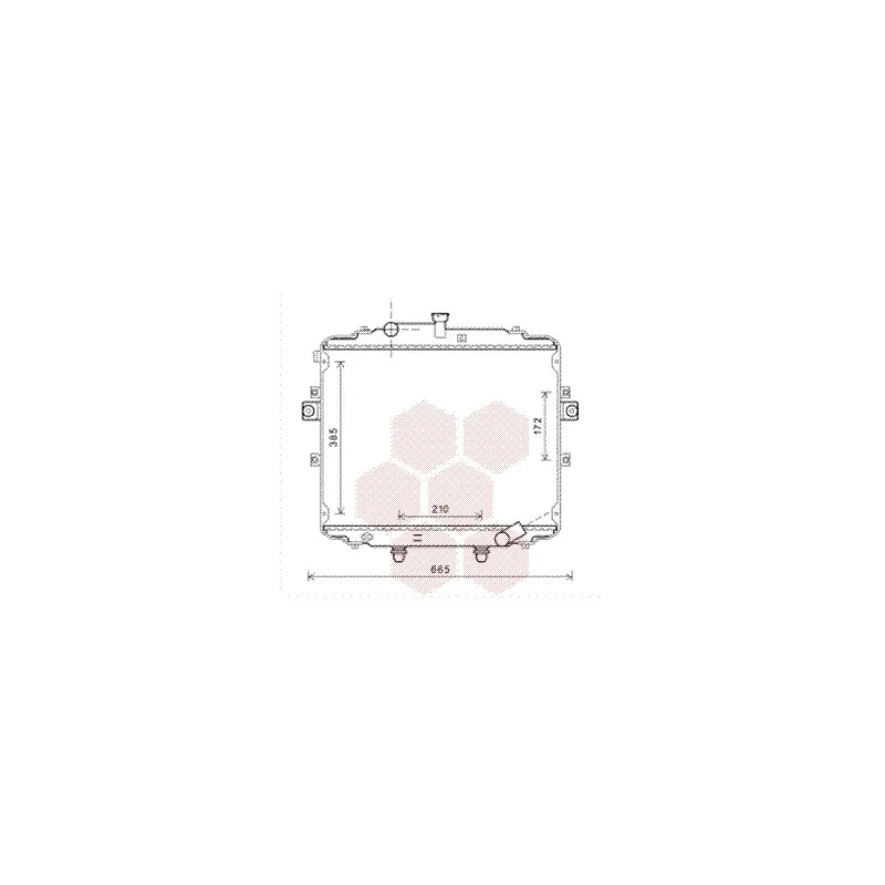 Radiateur, refroidissement du moteur VAN WEZEL 82002251