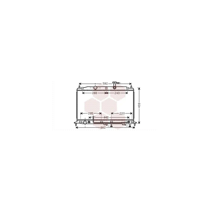 Radiateur, refroidissement du moteur VAN WEZEL 82002252