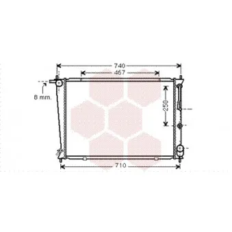 Radiateur, refroidissement du moteur VAN WEZEL 82002255