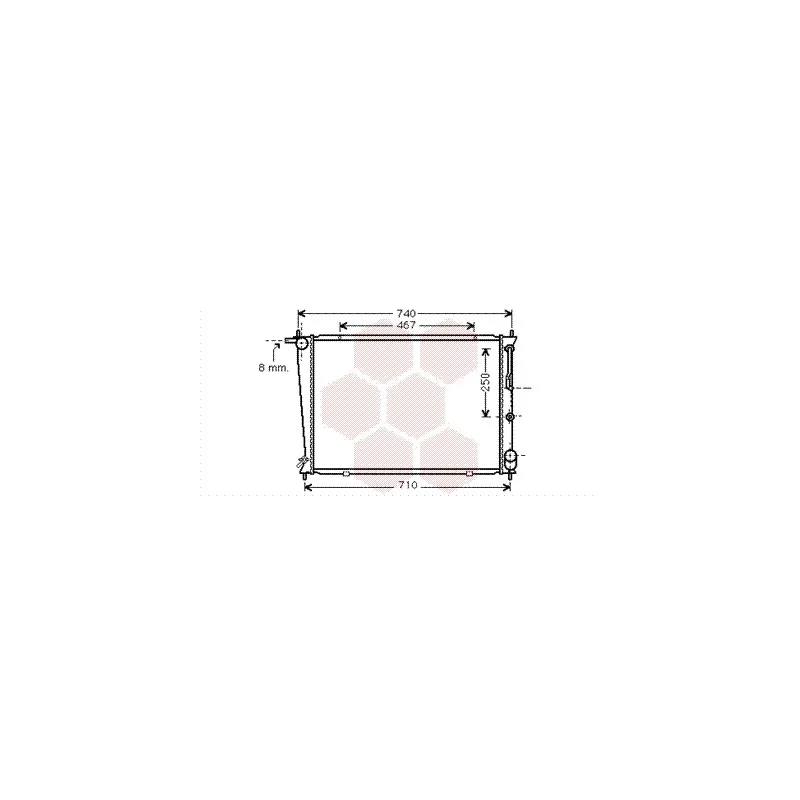Radiateur, refroidissement du moteur VAN WEZEL 82002255