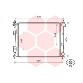Radiateur, refroidissement du moteur VAN WEZEL 82002274