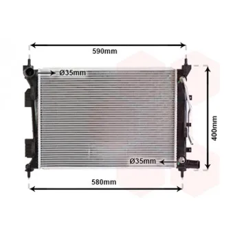 Radiateur, refroidissement du moteur VAN WEZEL 82002276