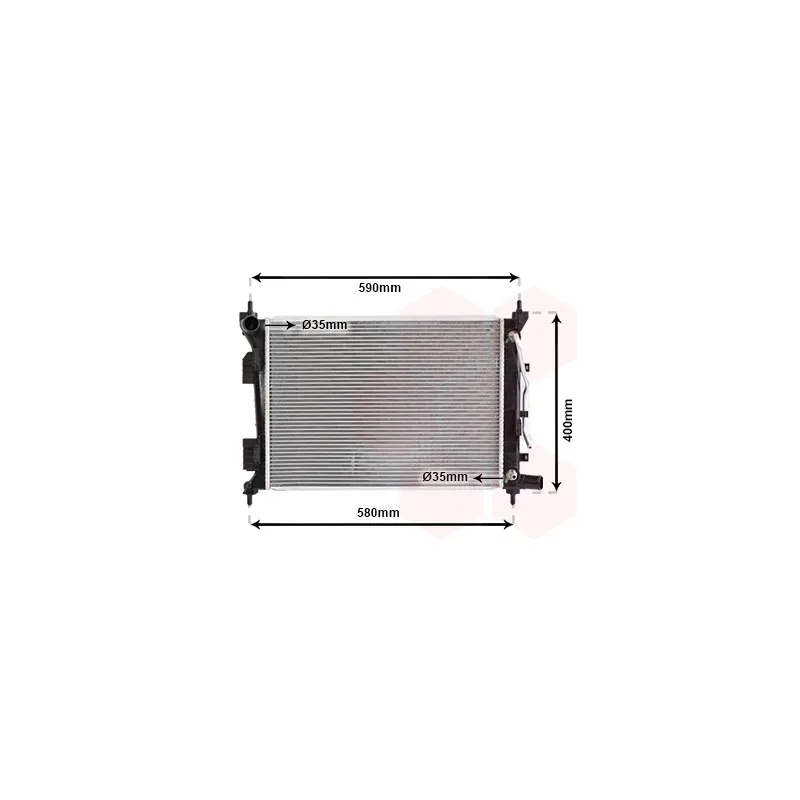 Radiateur, refroidissement du moteur VAN WEZEL 82002276