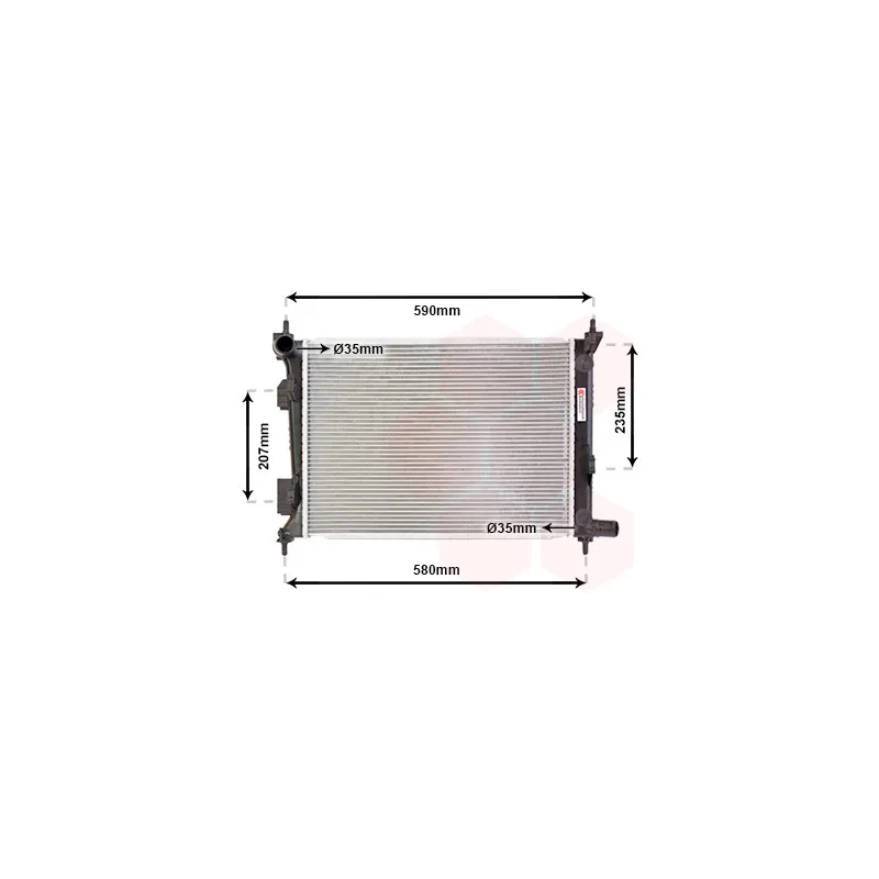 Radiateur, refroidissement du moteur VAN WEZEL 82002277