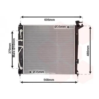 Radiateur, refroidissement du moteur VAN WEZEL 82002282