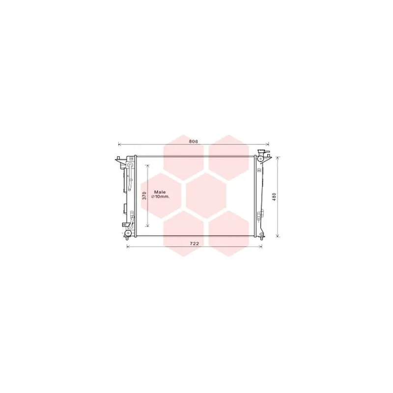 Radiateur, refroidissement du moteur VAN WEZEL 82002283