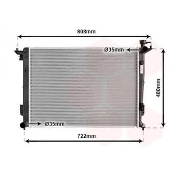 Radiateur, refroidissement du moteur VAN WEZEL 82002285