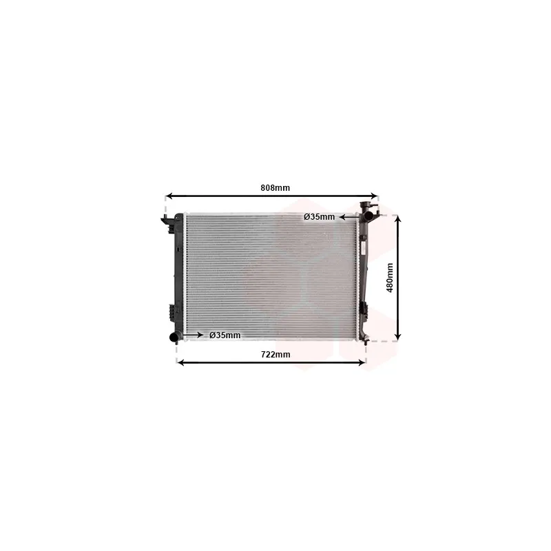 Radiateur, refroidissement du moteur VAN WEZEL 82002285