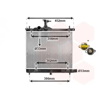 Radiateur, refroidissement du moteur VAN WEZEL 82002290
