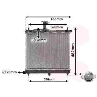 Radiateur, refroidissement du moteur VAN WEZEL 82002291