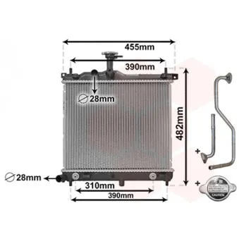 Radiateur, refroidissement du moteur VAN WEZEL 82002292