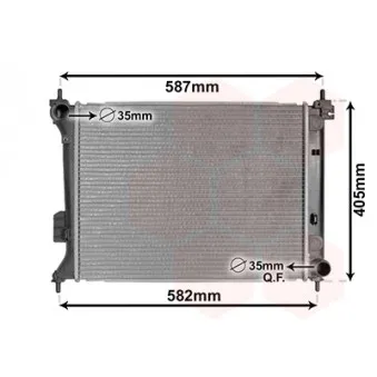 Radiateur, refroidissement du moteur VAN WEZEL 82002302