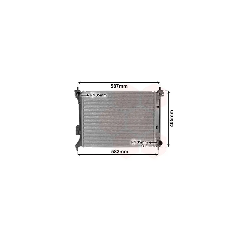 Radiateur, refroidissement du moteur VAN WEZEL 82002302