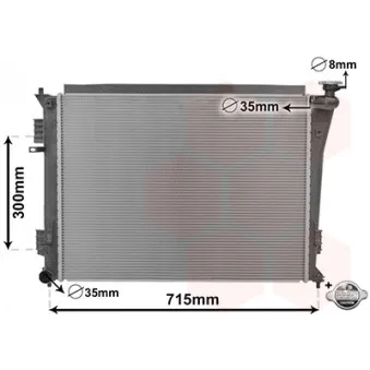 Radiateur, refroidissement du moteur VAN WEZEL 82002304