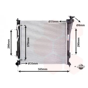 Radiateur, refroidissement du moteur VAN WEZEL 82002305