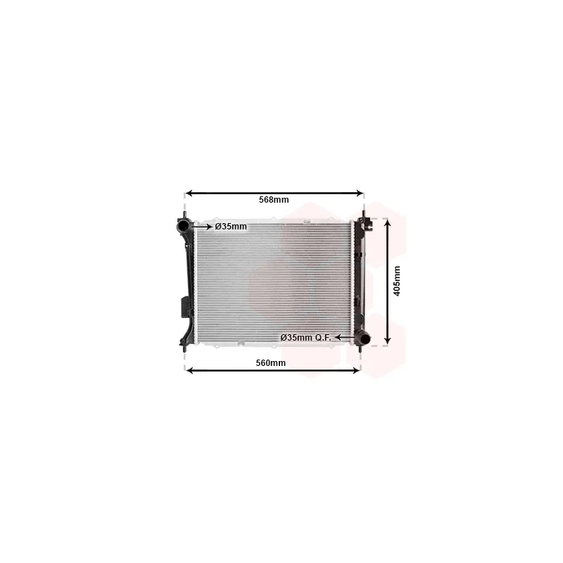 Radiateur, refroidissement du moteur VAN WEZEL 82002309