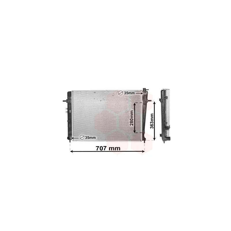 Radiateur, refroidissement du moteur VAN WEZEL 82002328