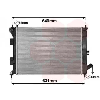Radiateur, refroidissement du moteur VAN WEZEL 82002335
