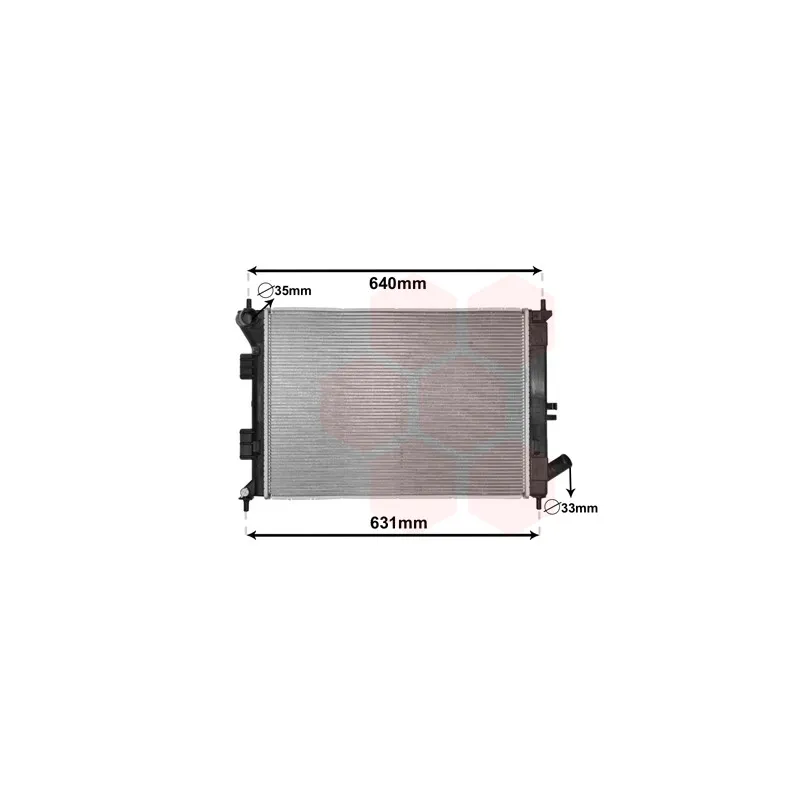 Radiateur, refroidissement du moteur VAN WEZEL 82002335